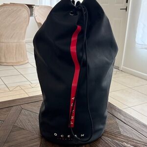 Prada Luna Rossa Large Sailing Bag Sling Bucket Tote Navy NWT